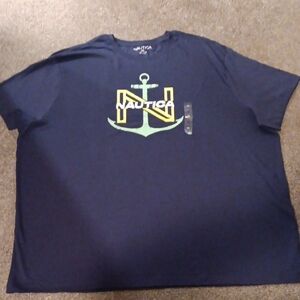 Nautica Navy Blue Graphic T-Shirt